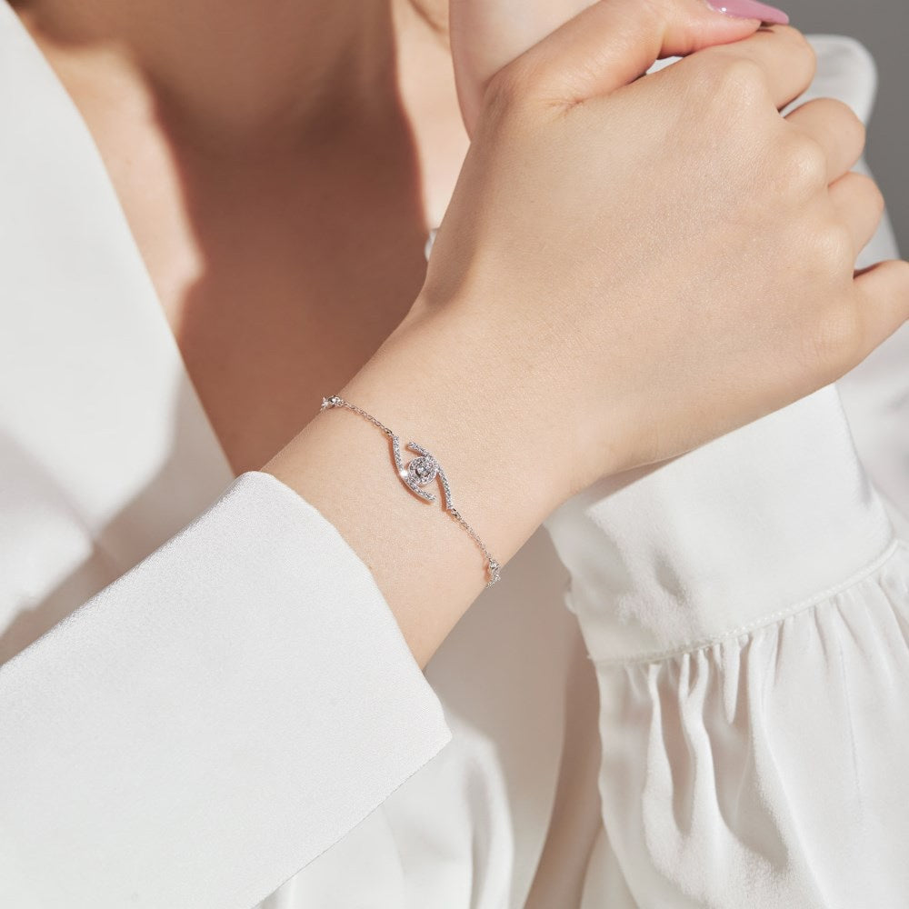 [Clara Jewely]Lucky Eye Pave-Set Diamond Bracelet