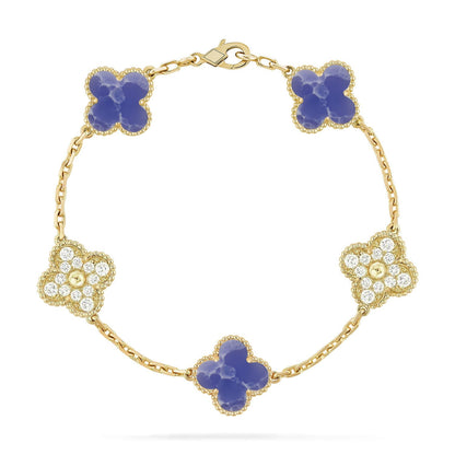 [Clara Jewels]CLOVER 5 MOTIF BLUE VEINS BRACELET COLLECTION
