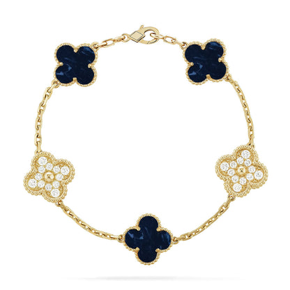 [Clara Jewels]CLOVER 5 MOTIF PIETERSITE BRACELET COLLECTION