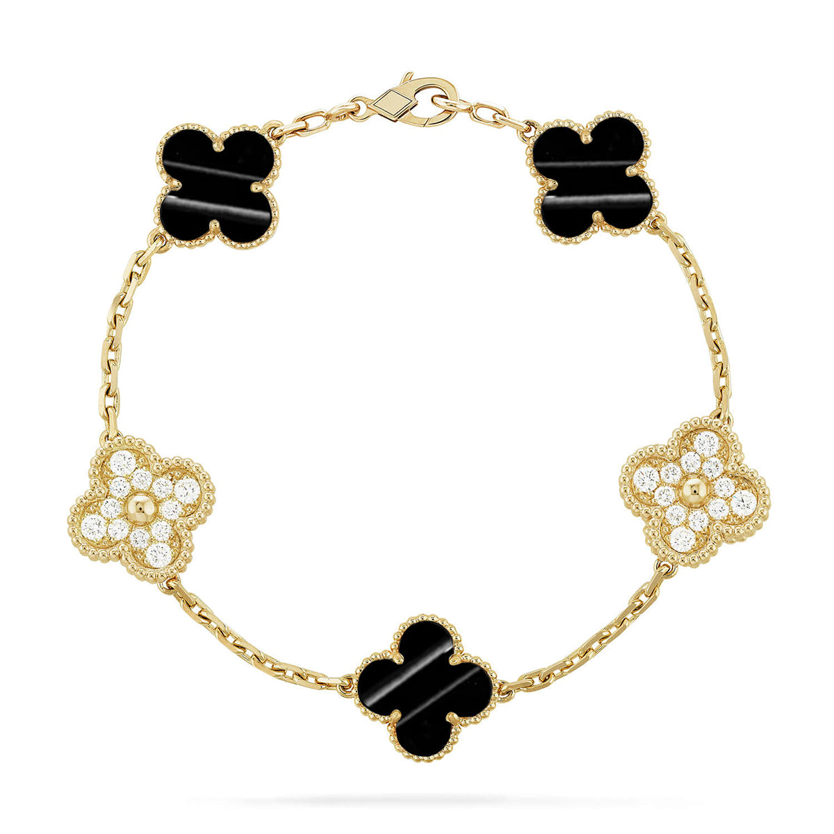 [Clara Jewels] CLOVER 5 MOTIF PULSAR STONE BRACELET COLLECTION