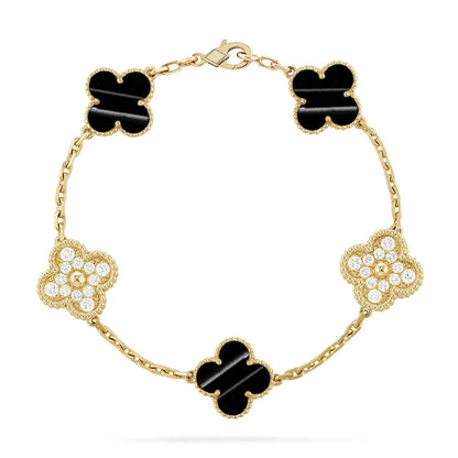 [Clara Jewels] CLOVER 5 MOTIF PULSAR STONE BRACELET COLLECTION