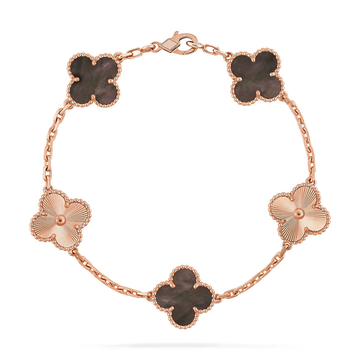 [Clara Jewels] CLOVER 5 MOTIF GRAY MOP BRACELET COLLECTION