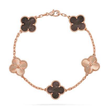 [Clara Jewels] CLOVER 5 MOTIF GRAY MOP BRACELET COLLECTION