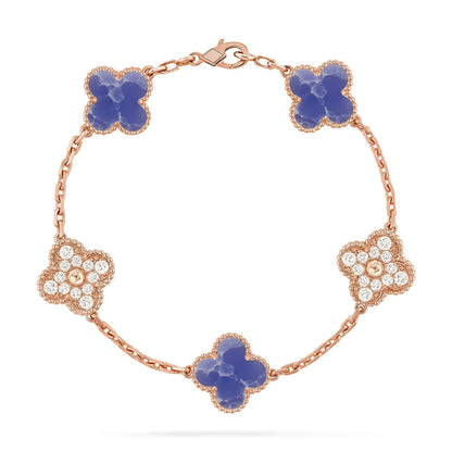 [Clara Jewels]CLOVER 5 MOTIF BLUE VEINS BRACELET COLLECTION