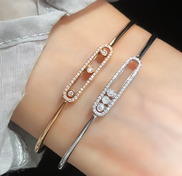 [Clara Jewely]Move Pav茅 Diamond Bangle Bracelet M