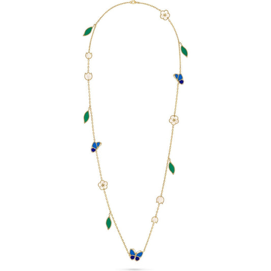[Clara Jewels]LUCKY SPRING BUTTERFLY 15 FLOWER NECKLACE