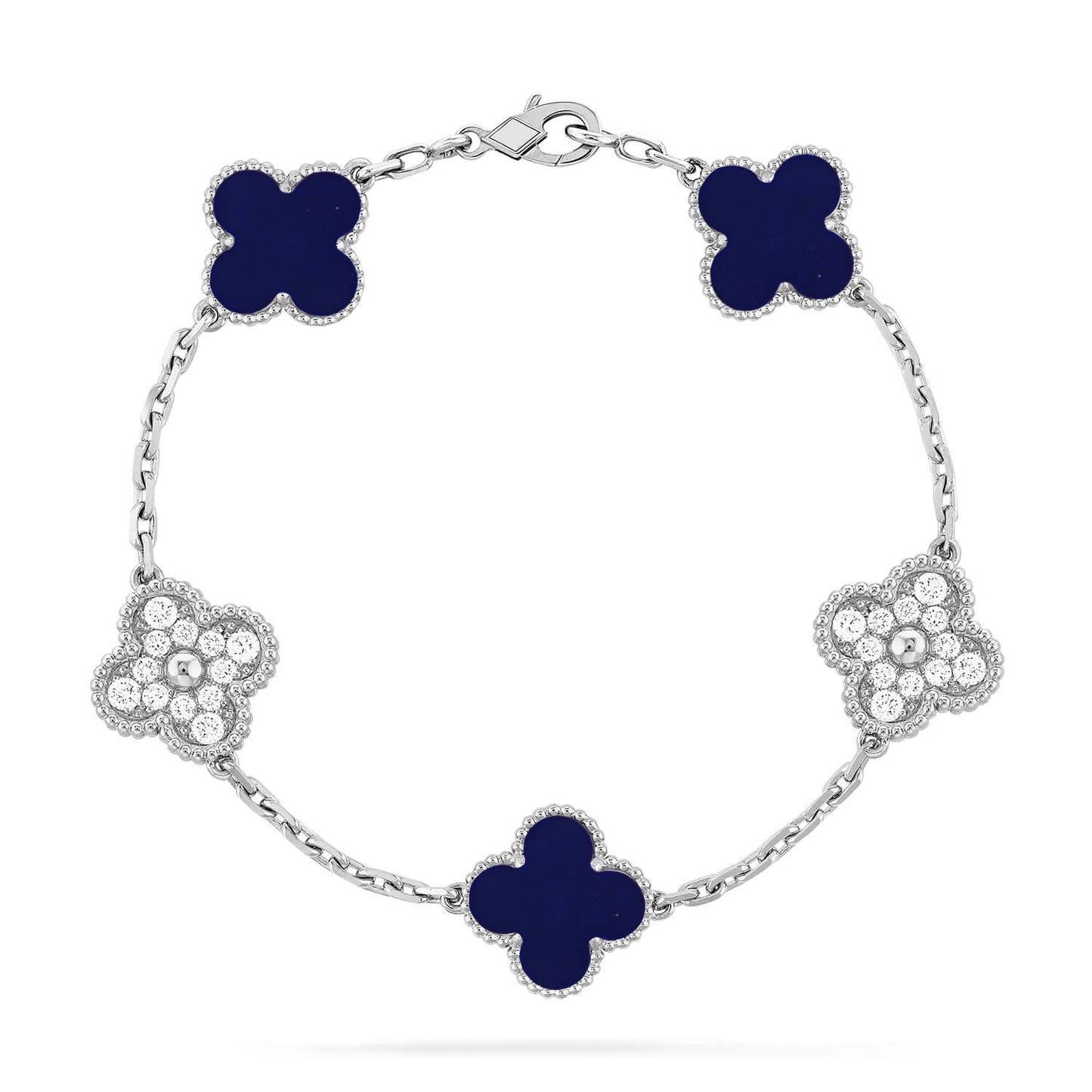 [Clara Jewels]CLOVER 5 MOTIF LAPIS LAZULI BRACELET COLLECTION