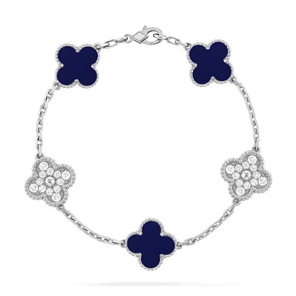 [Clara Jewels]CLOVER 5 MOTIF LAPIS LAZULI BRACELET COLLECTION