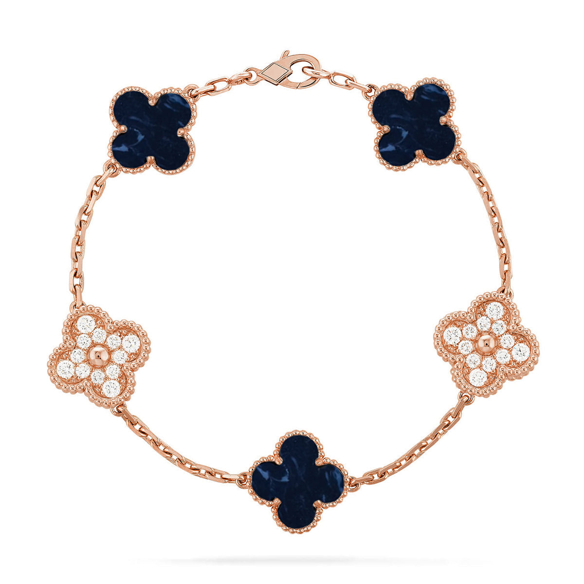 [Clara Jewels]CLOVER 5 MOTIF PIETERSITE BRACELET COLLECTION