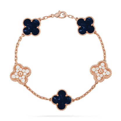 [Clara Jewels]CLOVER 5 MOTIF PIETERSITE BRACELET COLLECTION