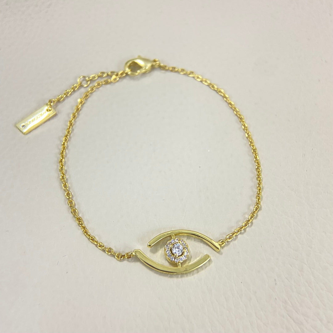 [Clara Jewely]Lucky Eye Pave-Set Diamond Bracelet