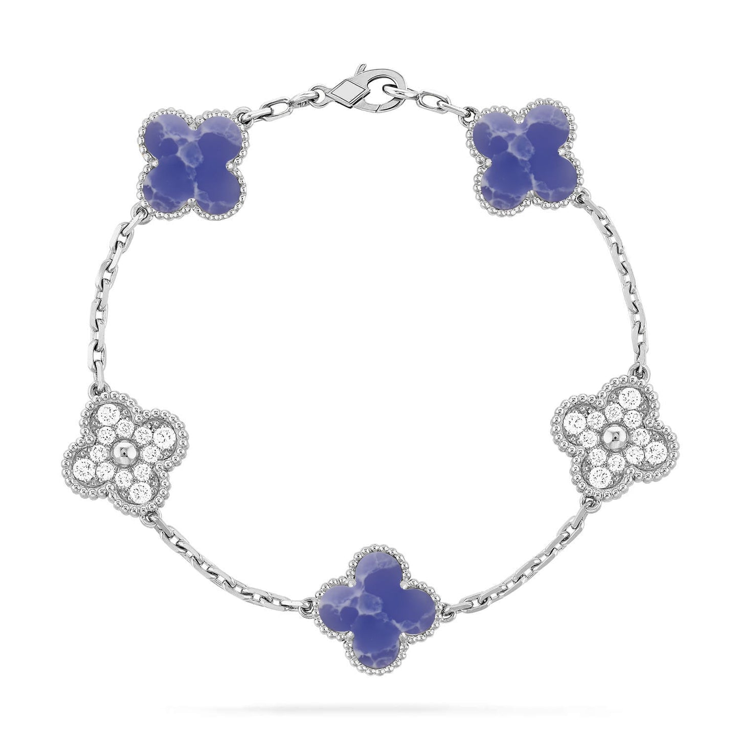 [Clara Jewels]CLOVER 5 MOTIF BLUE VEINS BRACELET COLLECTION