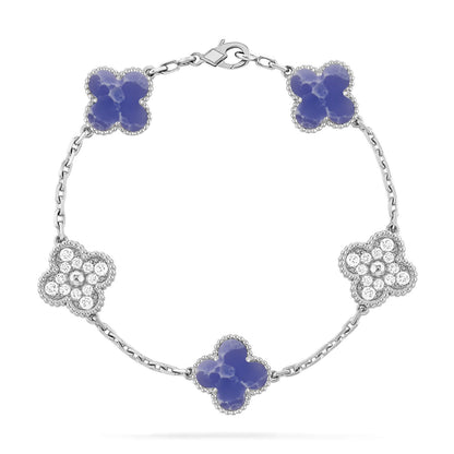 [Clara Jewels]CLOVER 5 MOTIF BLUE VEINS BRACELET COLLECTION