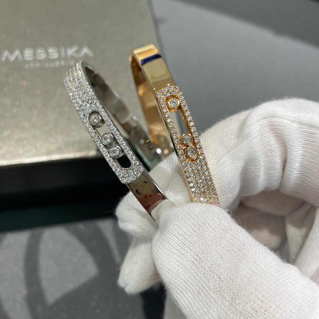 [Clara Jewely]Move Noa Rose Gold Pav茅 Diamond Bangle Bracelet