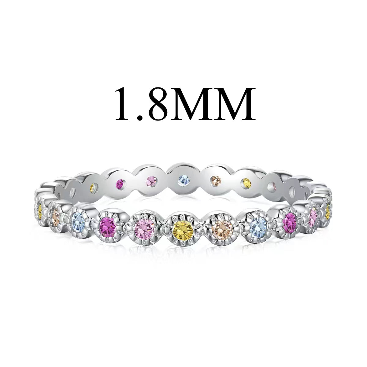 [Clara Jewels]Unique Scintillating Round Cut Daily Ring