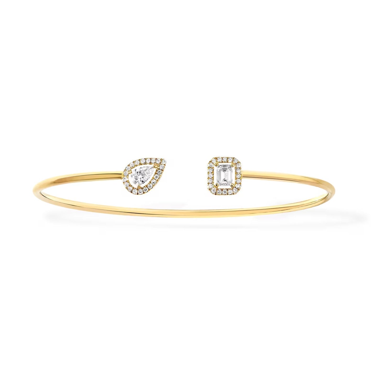[Clara Jewely]JONC FLEX MY TWIN TOI & MOI SILVER DIAMOND BRACELET