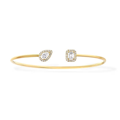 [Clara Jewely]JONC FLEX MY TWIN TOI & MOI SILVER DIAMOND BRACELET