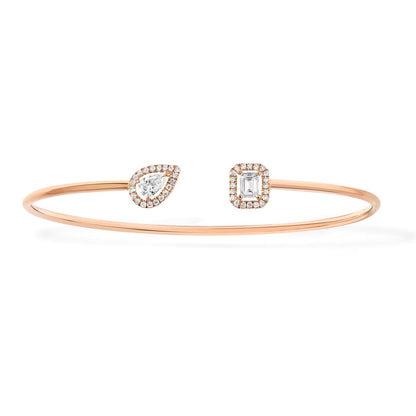[Clara Jewely]JONC FLEX MY TWIN TOI & MOI SILVER DIAMOND BRACELET