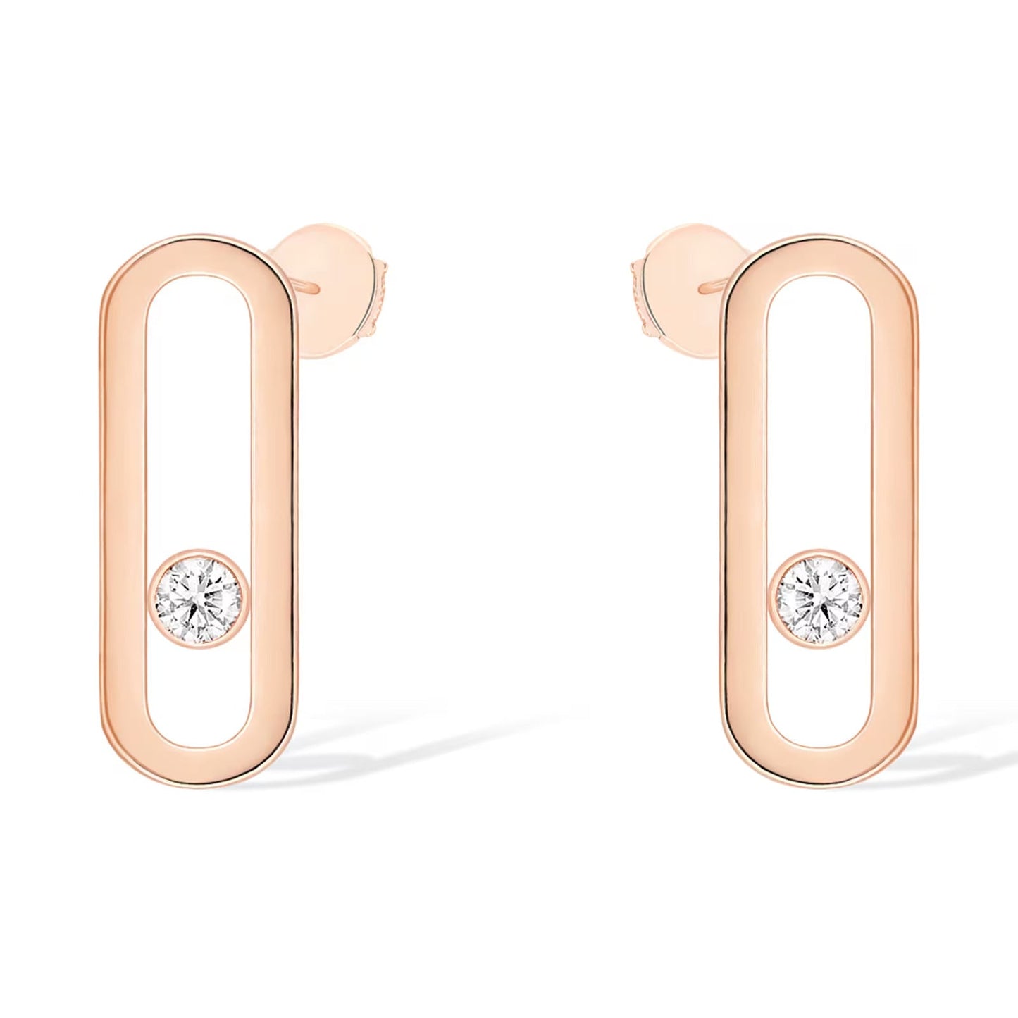 [Clara Jewely]MOVE UNO SMALL 1 DIAMOND EARRINGS
