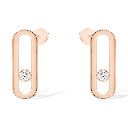 [Clara Jewely]MOVE UNO SMALL 1 DIAMOND EARRINGS