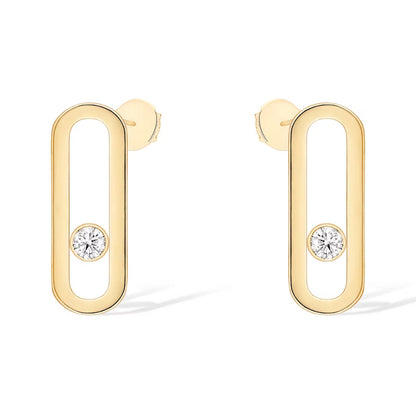 [Clara Jewely]MOVE UNO SMALL 1 DIAMOND EARRINGS