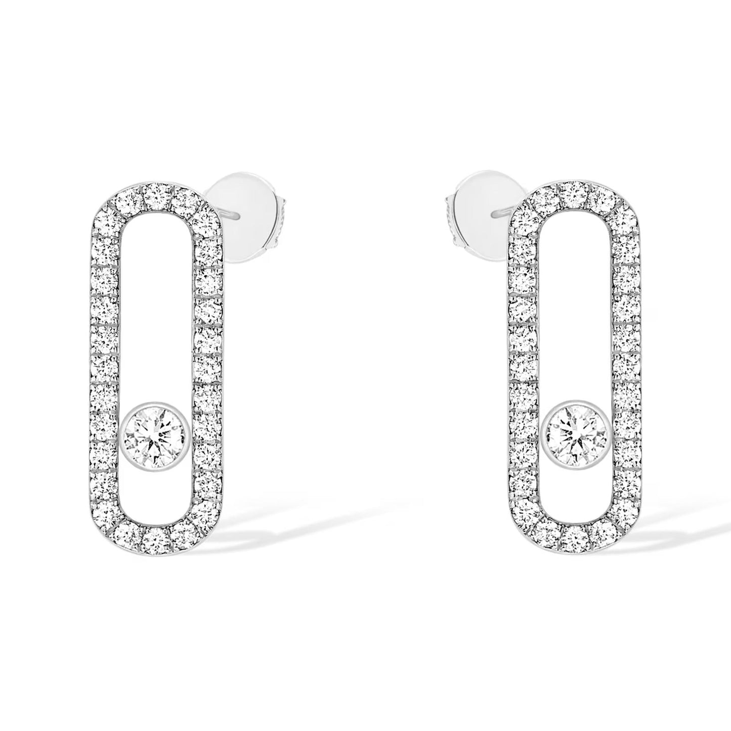 [Clara Jewely]MOVE UNO STUD DIAMOND PAVED EARRINGS