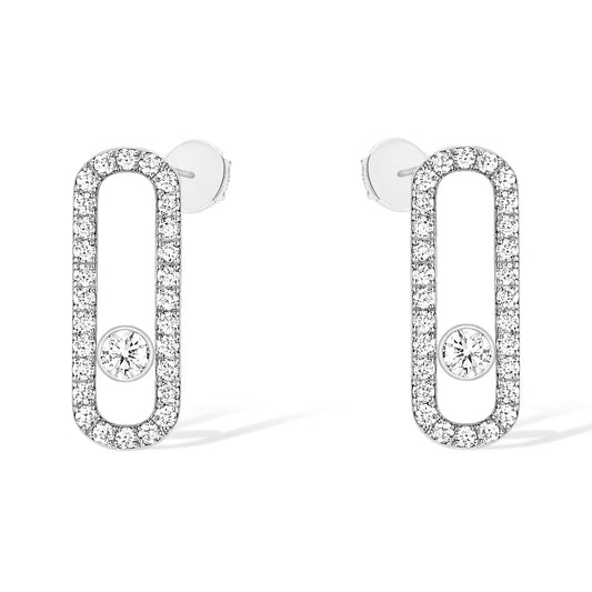 [Clara Jewely]MOVE UNO STUD DIAMOND PAVED EARRINGS