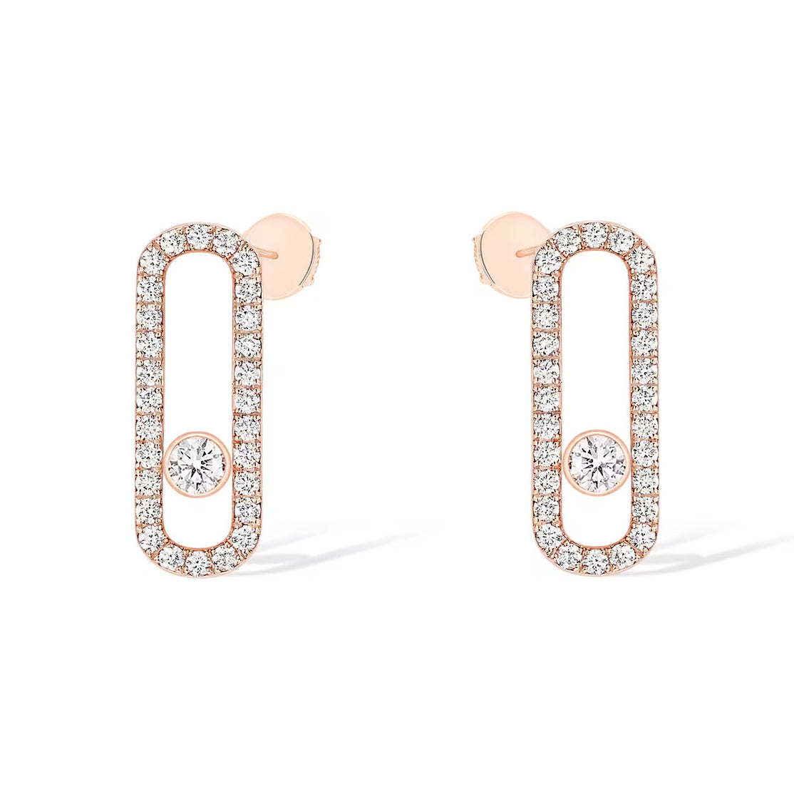 [Clara Jewely]MOVE UNO STUD DIAMOND PAVED EARRINGS
