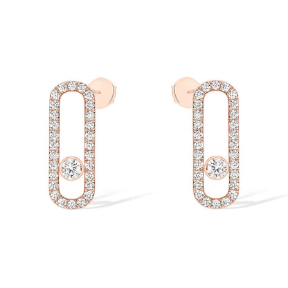[Clara Jewely]MOVE UNO STUD DIAMOND PAVED EARRINGS