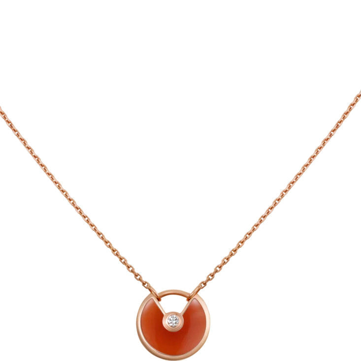 [Clara Jewels]AMULETTE GOLD CARNELIAN ONYX NECKLACE