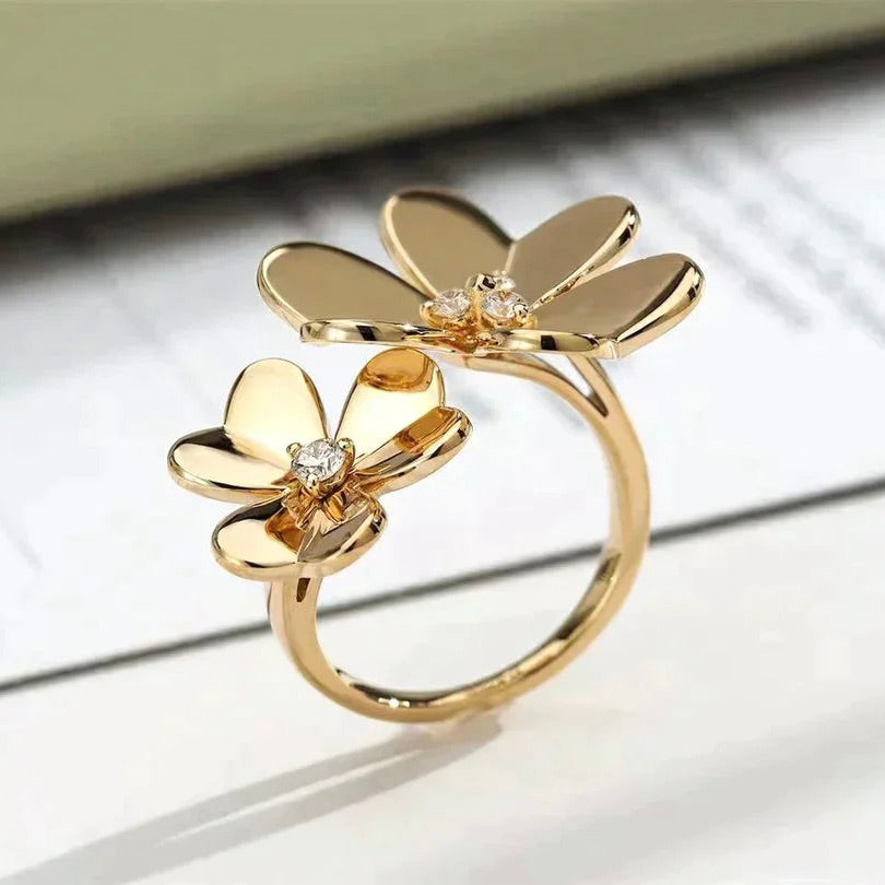 [Clara Jewels]CLOVER COMOS GOLD DIAMOND RING