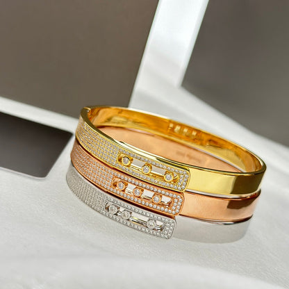 [Clara Jewely]Move Noa Rose Gold Pav茅 Diamond Bangle Bracelet