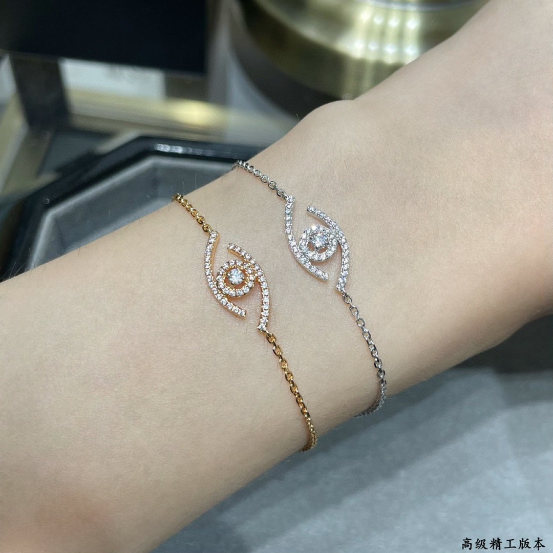 [Clara Jewely]Lucky Eye Pave-Set Diamond Bracelet