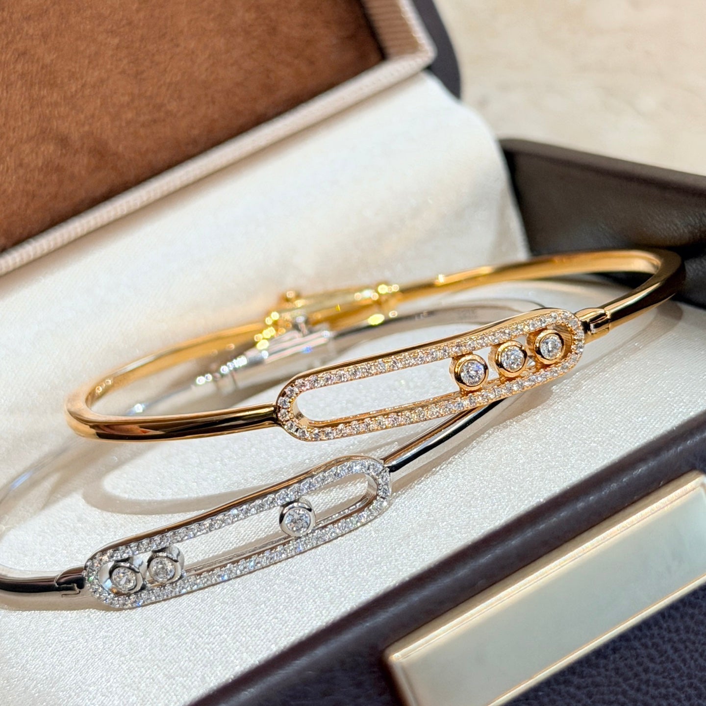 [Clara Jewely]Move Pav茅 Diamond Bangle Bracelet M