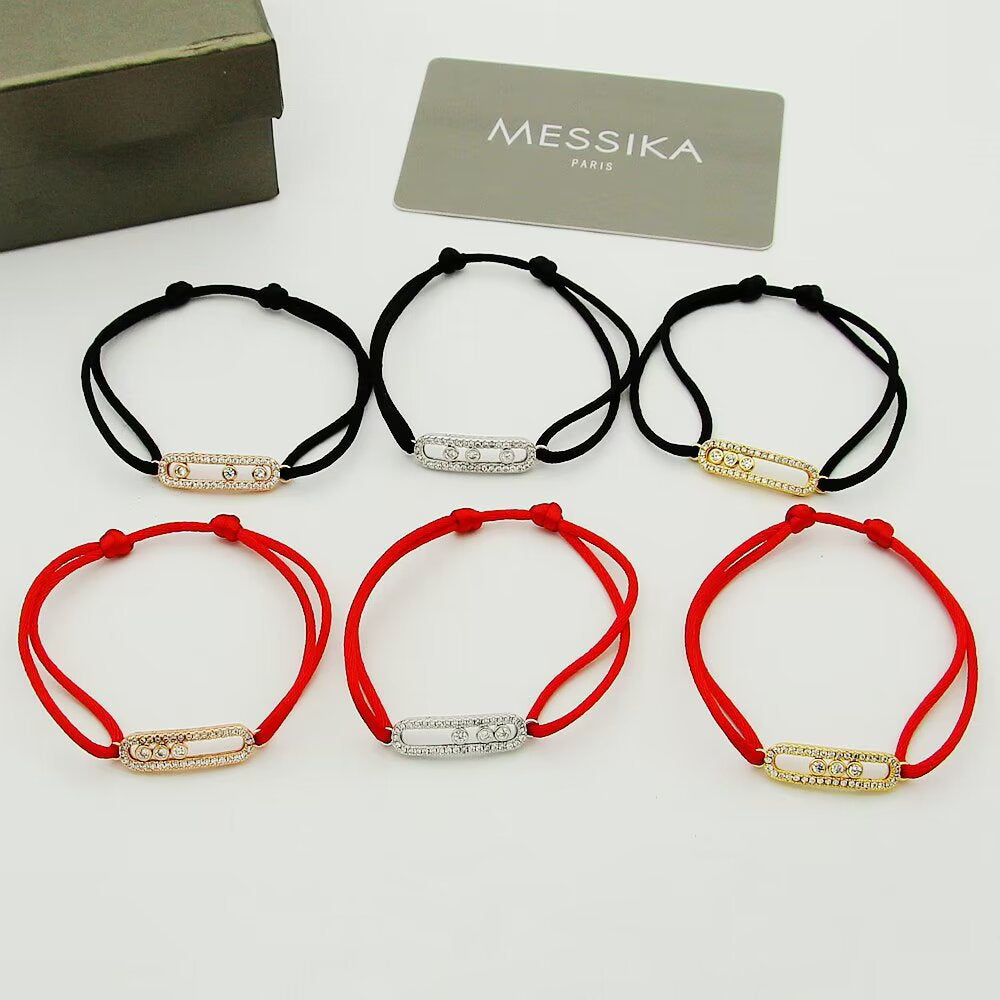 [Clara Jewely]Messika Care(s) pink cord pav茅 bracelet