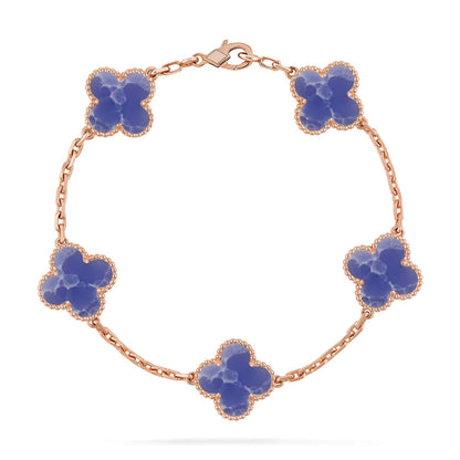 [Clara Jewels]CLOVER 5 MOTIF BLUE VEINS BRACELET COLLECTION
