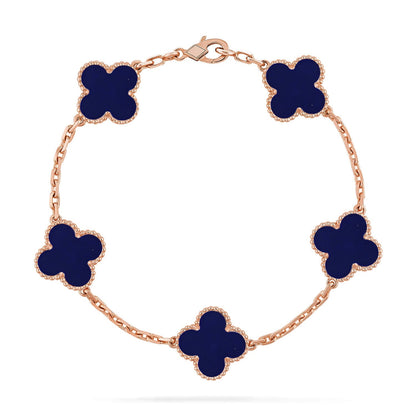 [Clara Jewels]CLOVER 5 MOTIF LAPIS LAZULI BRACELET COLLECTION