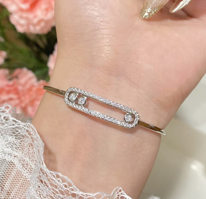 [Clara Jewely]Move Pav茅 Diamond Bangle Bracelet M