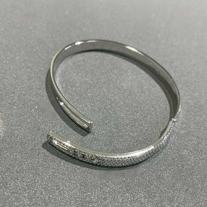 [Clara Jewely]Move Noa Rose Gold Pav茅 Diamond Bangle Bracelet