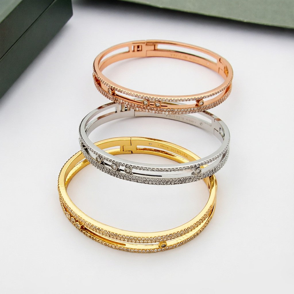[Clara Jewely]Move Romane pav茅 bangle