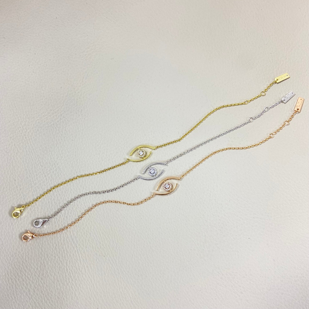 [Clara Jewely]Lucky Eye Pave-Set Diamond Bracelet