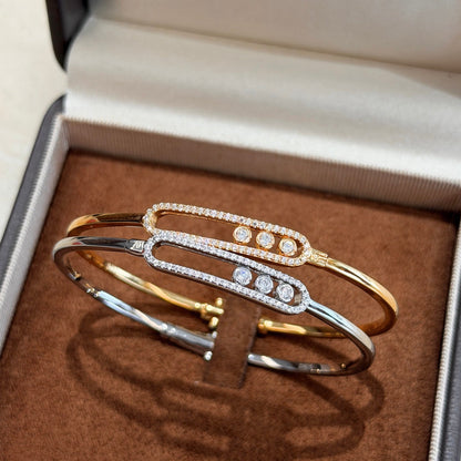 [Clara Jewely]Move Pav茅 Diamond Bangle Bracelet M