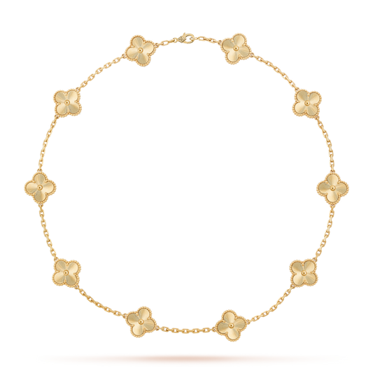 [Clara Jewels]CLOVER 10 MOTIFS LASER NECKLACE