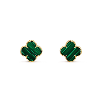 [Clara Jewels]CLOVER MINI 9.5MM MALACHITE  EARRINGS