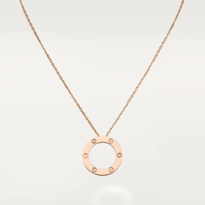 [Clara Jewels]LOVE NECKLACE 16MM 3 DIAMONDS