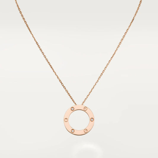 [Clara Jewels]LOVE NECKLACE 16MM 3 DIAMONDS