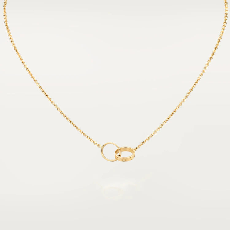 [Clara Jewels]LOVE NECKLACE DOUBLE RING GOLD