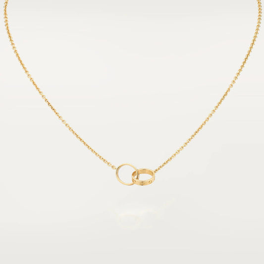 [Clara Jewels]LOVE NECKLACE DOUBLE RING GOLD