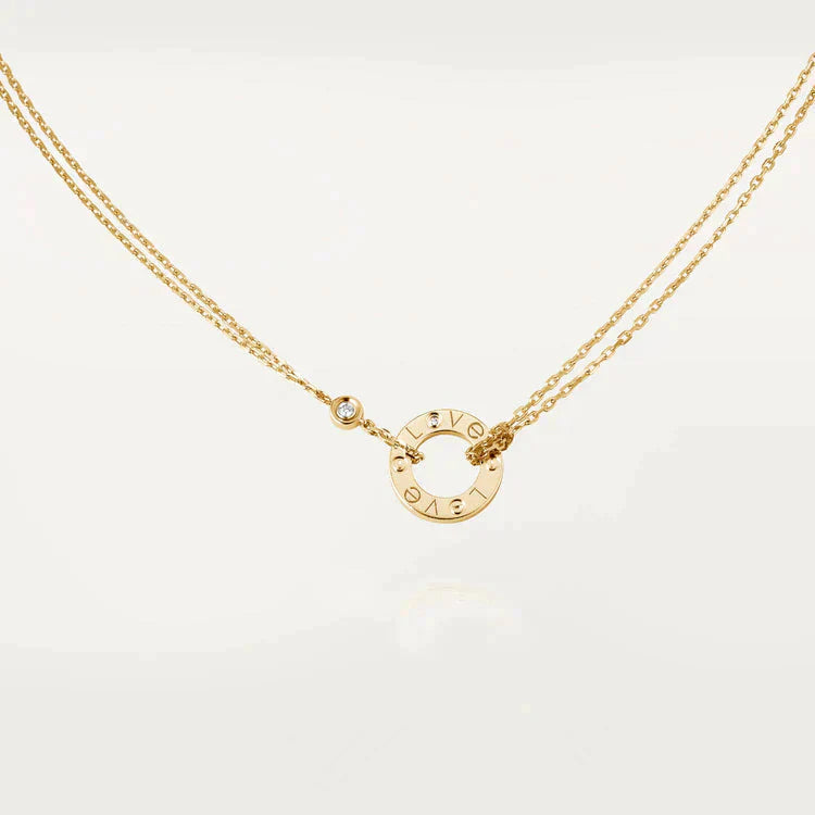 [Clara Jewels]LOVE NECKLACE 16MM 2 DIAMONDS