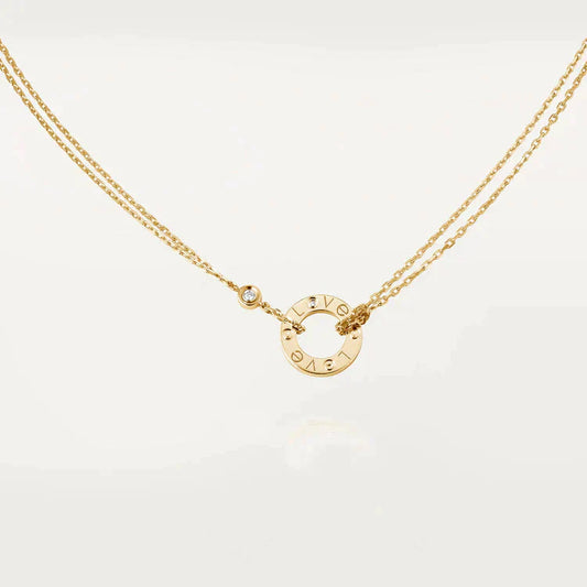 [Clara Jewels]LOVE NECKLACE 16MM 2 DIAMONDS